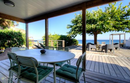 Chalet/Bungalow64562 Ghisonaccia - Corse - Gite &agrave; Ghisonaccia, C&ocirc;te-Orientale, Haute-Corse, labellis&eacute; Gites de France : la terrasse