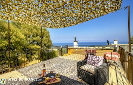 Gîte à Rogliano, Grand-Bastia, Haute-Corse, labellisé Gîtes de France : le toit-terrasse Gîte n°64541 Rogliano - Corse - Gîte à Rogliano, Grand-Bastia, Haute-Corse, labellisé Gîtes de France : le toit-terrasse