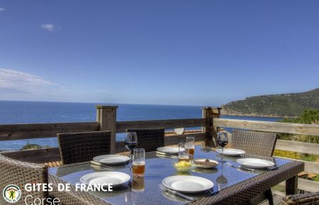 Gite à Villanova, le Grand Ajaccio, Corse du Sud, Labellisé Gîtes de France : la vue depuis la terrasse Gîte n°21782 Villanova - Corse - Gite à Villanova, le Grand Ajaccio, Corse du Sud, Labellisé Gîtes de France : la vue depuis la terrasse