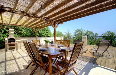 G&icirc;te n&deg;64221 Poggio-Mezzana - Corse - Gite &agrave; Poggio Mezzana, C&ocirc;te Orientale, Haute Corse, labellis&eacute; Gites de France : la terrasse 