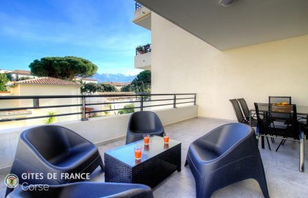 G&icirc;te n&deg;64631 Calvi - Corse - Gite &agrave; Calvi, Balagne, labellis&eacute; Gites de France : la terrasse