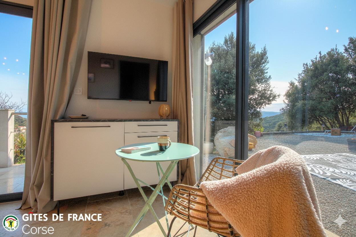 chambre d'hôtes à Sollacaro, le Grand Valinco Corse du sud, labellisé Gîtes de France la chambre photo 10