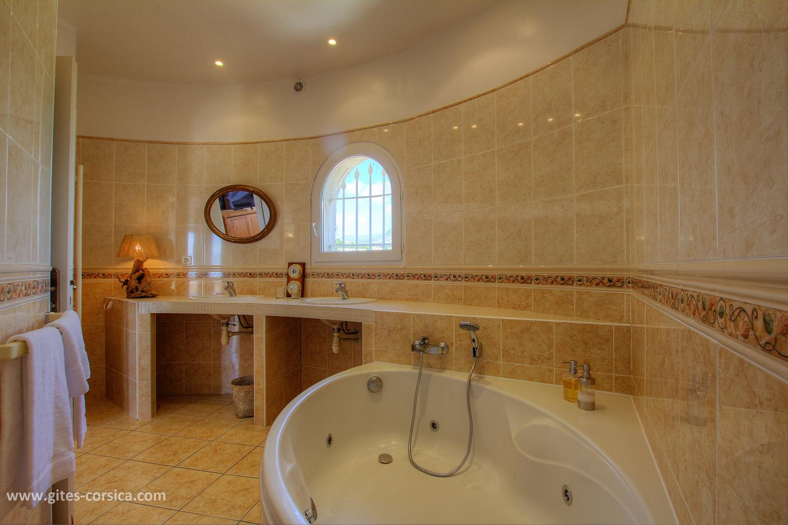 Chambres d'hôtes à Sarrola Carcopino, Le Grand Ajaccio, Corse du Sud, labellisé Gîtes de France : la salle d'eau de la chambre2 photo 20