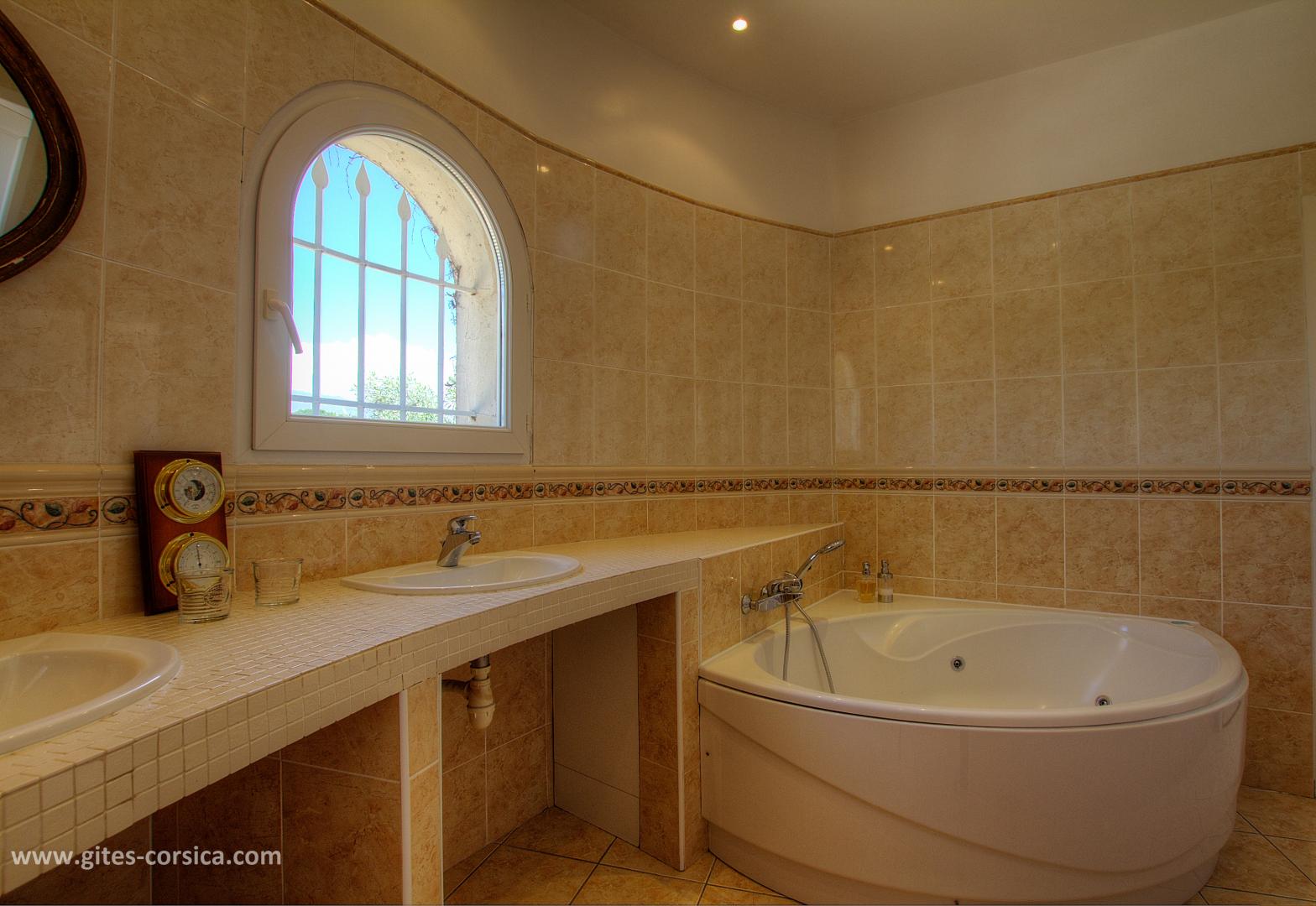 Chambres d'hôtes à Sarrola Carcopino, Le Grand Ajaccio, Corse du Sud, labellisé Gîtes de France : la salle d'eau de la chambre2 photo 21