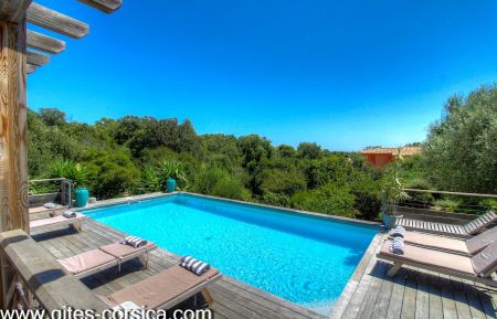 Chambre d'h&ocirc;tes n&deg;21691 Sainte lucie de porto vecchio - Corse - Chambre d'h&ocirc;tes &agrave; Sainte-Lucie de Porto-Vecchio, le Sud Corse : la piscine