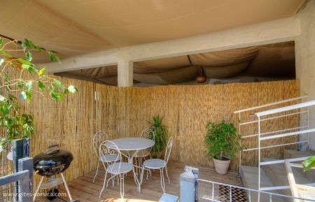 G&icirc;te n&deg;63262 San-Giuliano - Corse - G&icirc;te &agrave; San Giuliano, C&ocirc;te Orientale, Haute-Corse, labellis&eacute; G&icirc;tes de France : la terrasse
